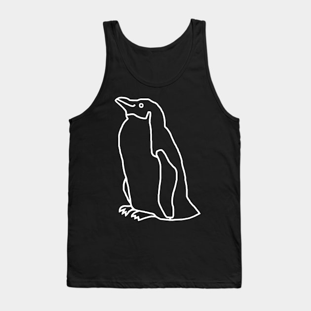 Ghost Penguin Minimal Style Tank Top by ellenhenryart